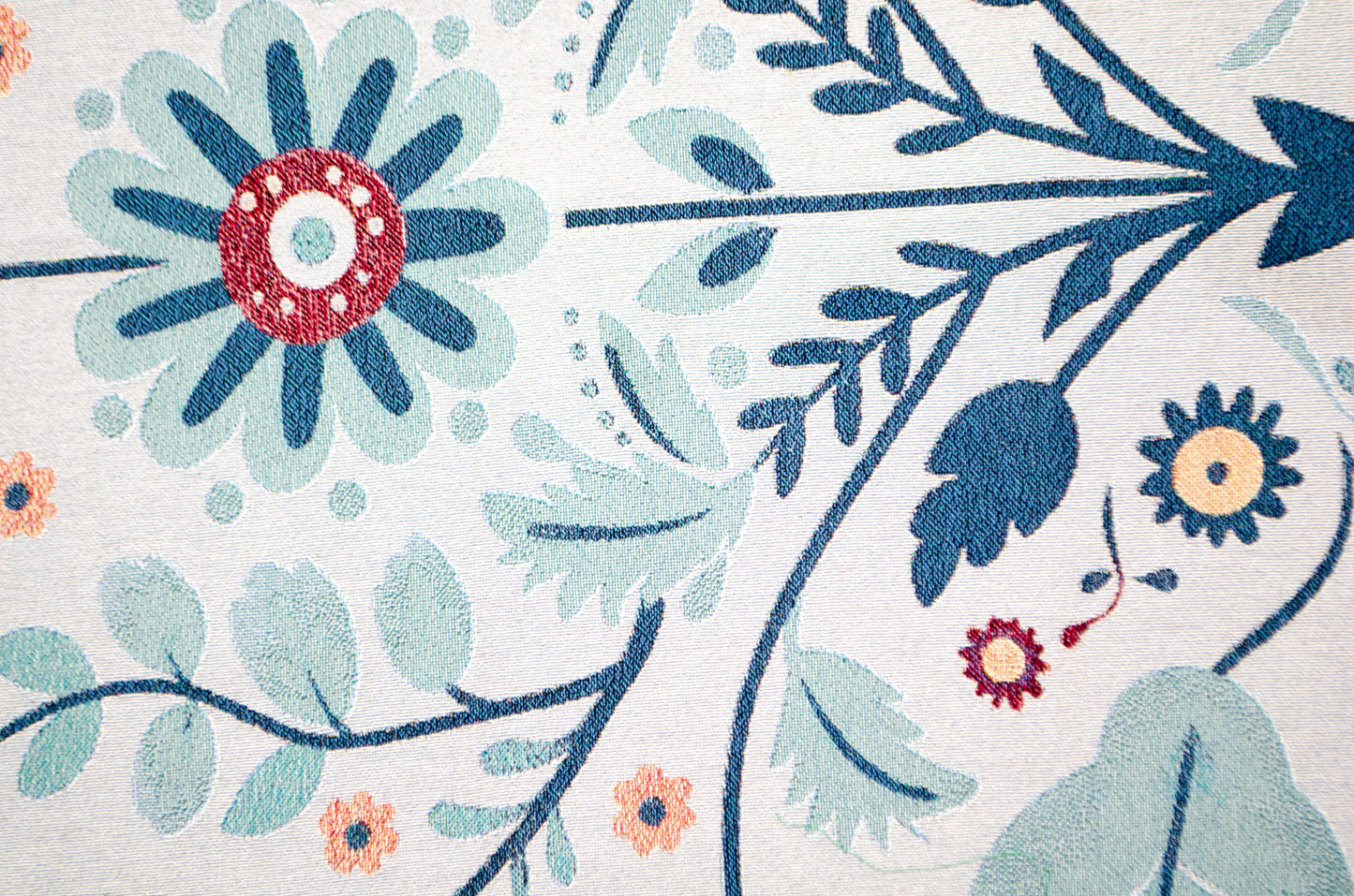 Light Blue Floral Blanket