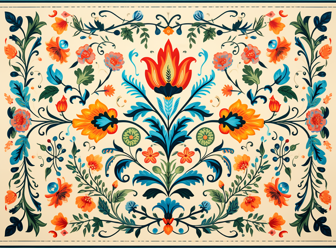 Red Floral Blanket